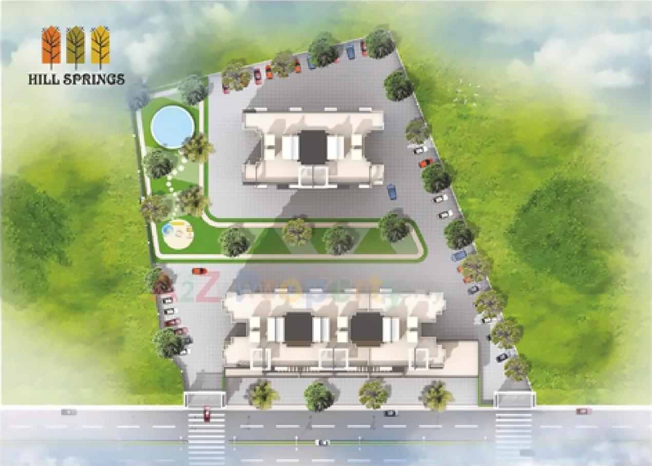 Layout of real estate project Hill Spring located at Sonale, Thane, Maharashtra