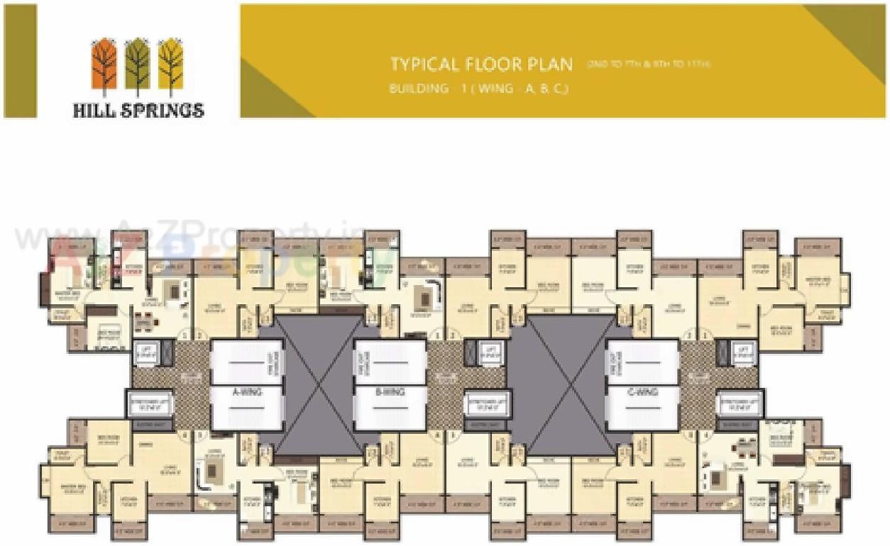Layout of real estate project Hill Spring located at Sonale, Thane, Maharashtra