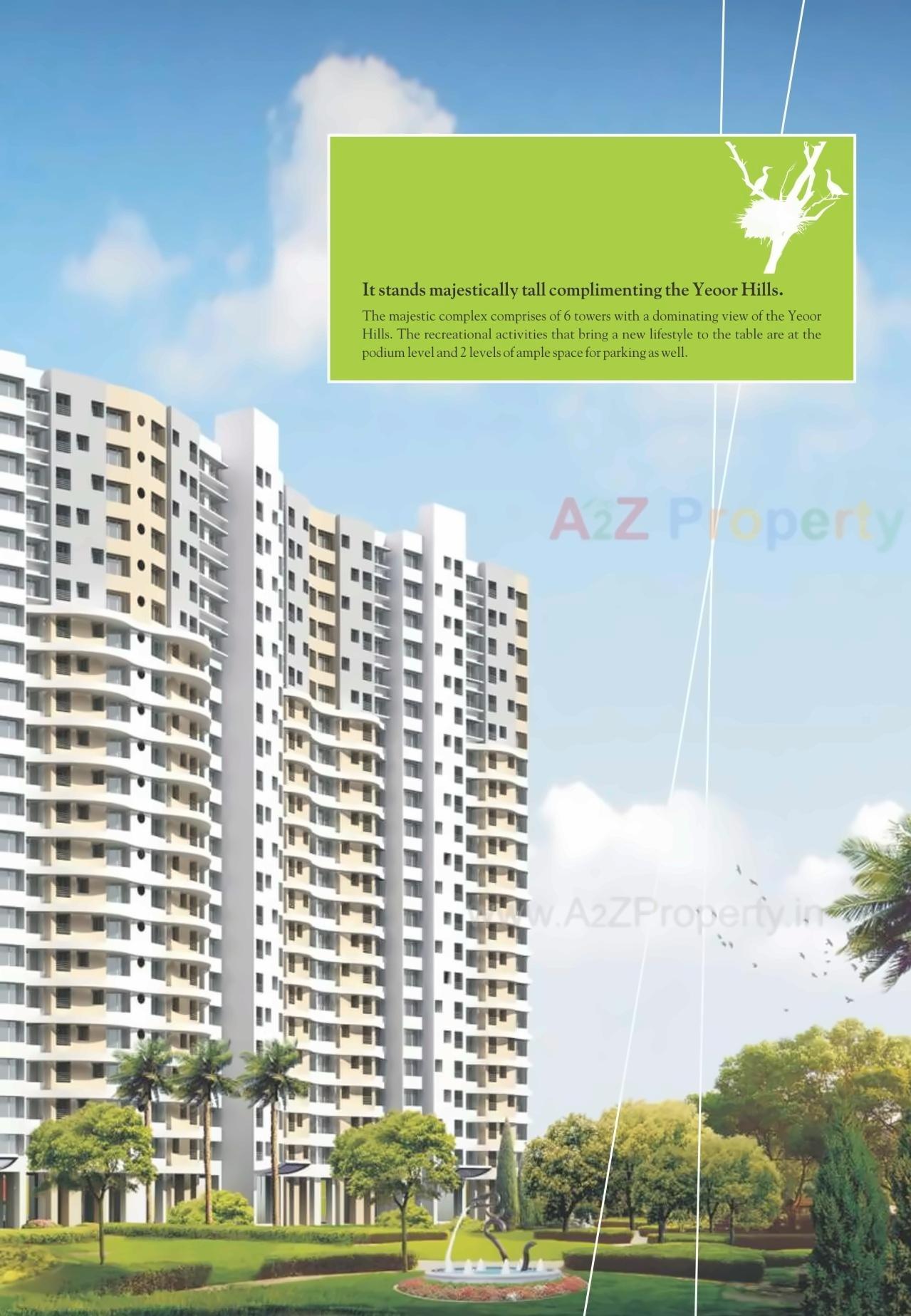 3D Elevation of real estate project Hubtown Greenwoods located at Vartaknagar, Thane, Maharashtra