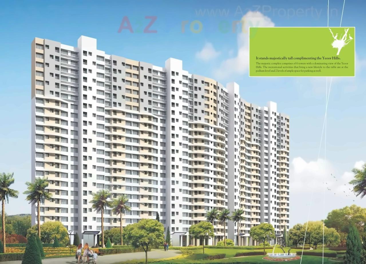 3D Elevation of real estate project Hubtown Greenwoods located at Vartaknagar, Thane, Maharashtra