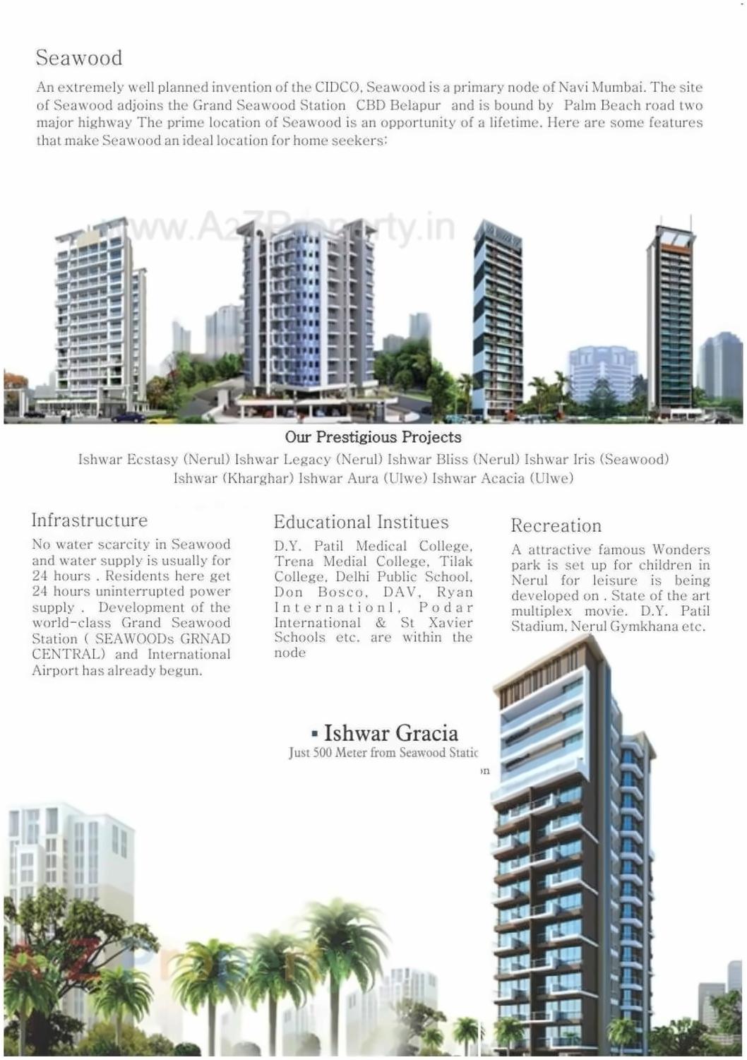 3D Elevation of real estate project Ishwar Gracia located at Navi-mumbai-m-corp, Thane, Maharashtra