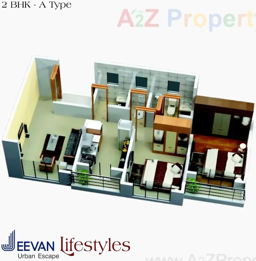 Layout of real estate project Jeevan Lifestyles located at Badlapur-m-cl, Thane, Maharashtra