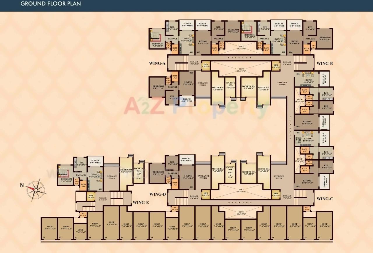 Layout of real estate project Jewel Vista located at Badlapur-m-cl, Thane, Maharashtra