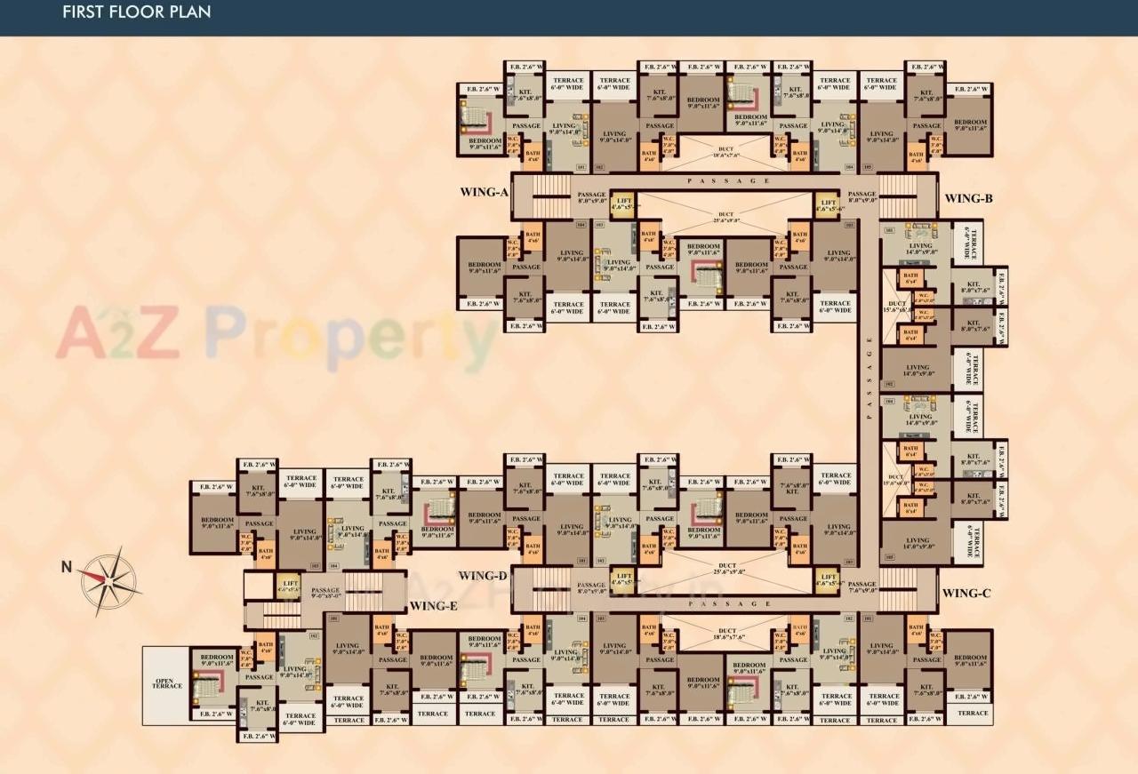 Layout of real estate project Jewel Vista located at Badlapur-m-cl, Thane, Maharashtra