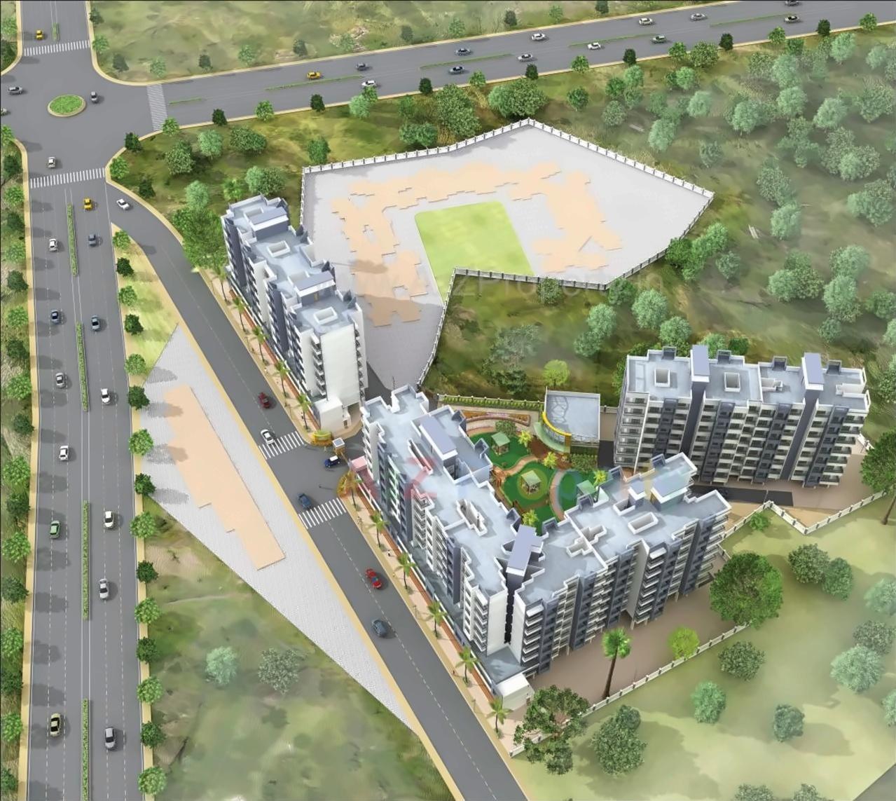 3D Elevation of real estate project Jp Symphony located at Ambarnathm-cl, Thane, Maharashtra