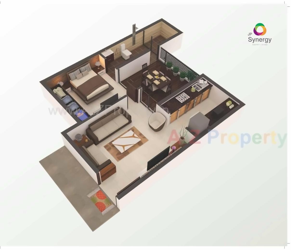 Layout of real estate project Jp Synergy  No located at Ambarnathm-cl, Thane, Maharashtra