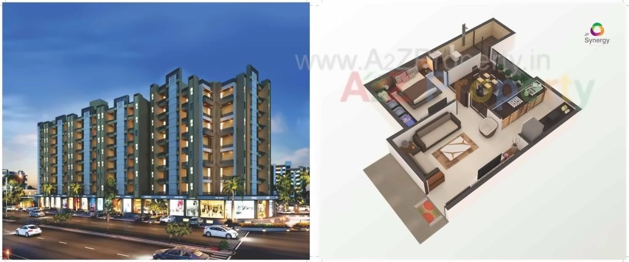 3D Elevation of real estate project Jp Synergy  No located at Ambarnathm-cl, Thane, Maharashtra