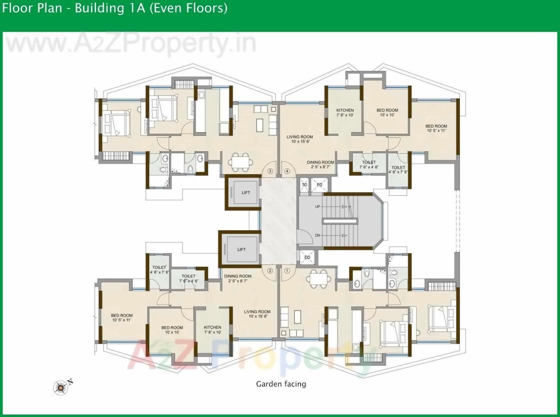Layout of real estate project Kalpataru Hills    2a located at Thane-m-corp, Thane, Maharashtra