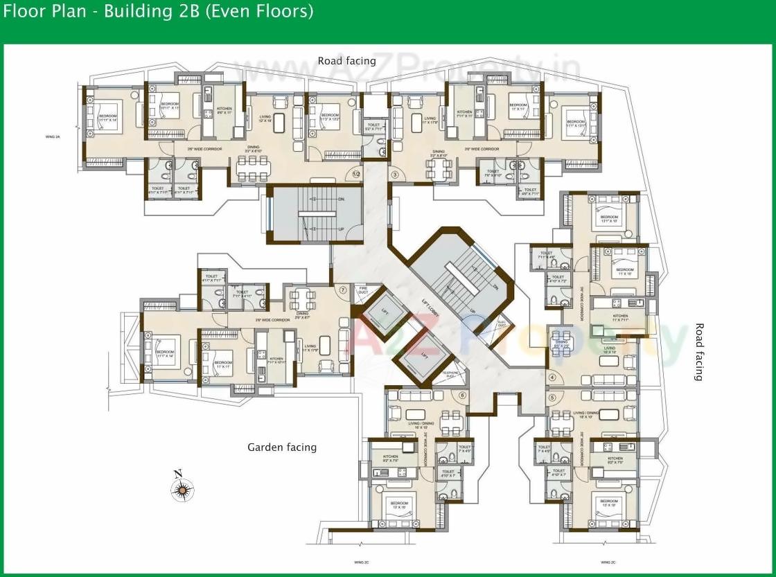 Layout of real estate project Kalpataru Hills    2a located at Thane-m-corp, Thane, Maharashtra