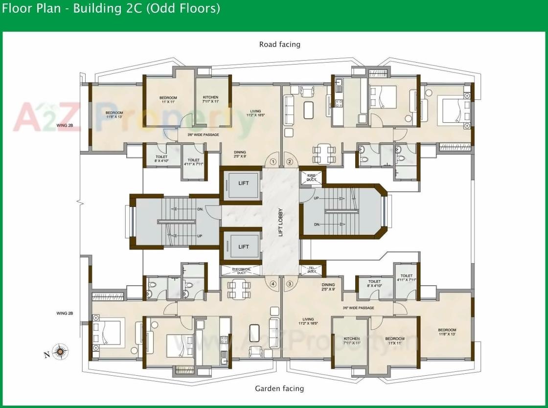 Layout of real estate project Kalpataru Hills    2a located at Thane-m-corp, Thane, Maharashtra
