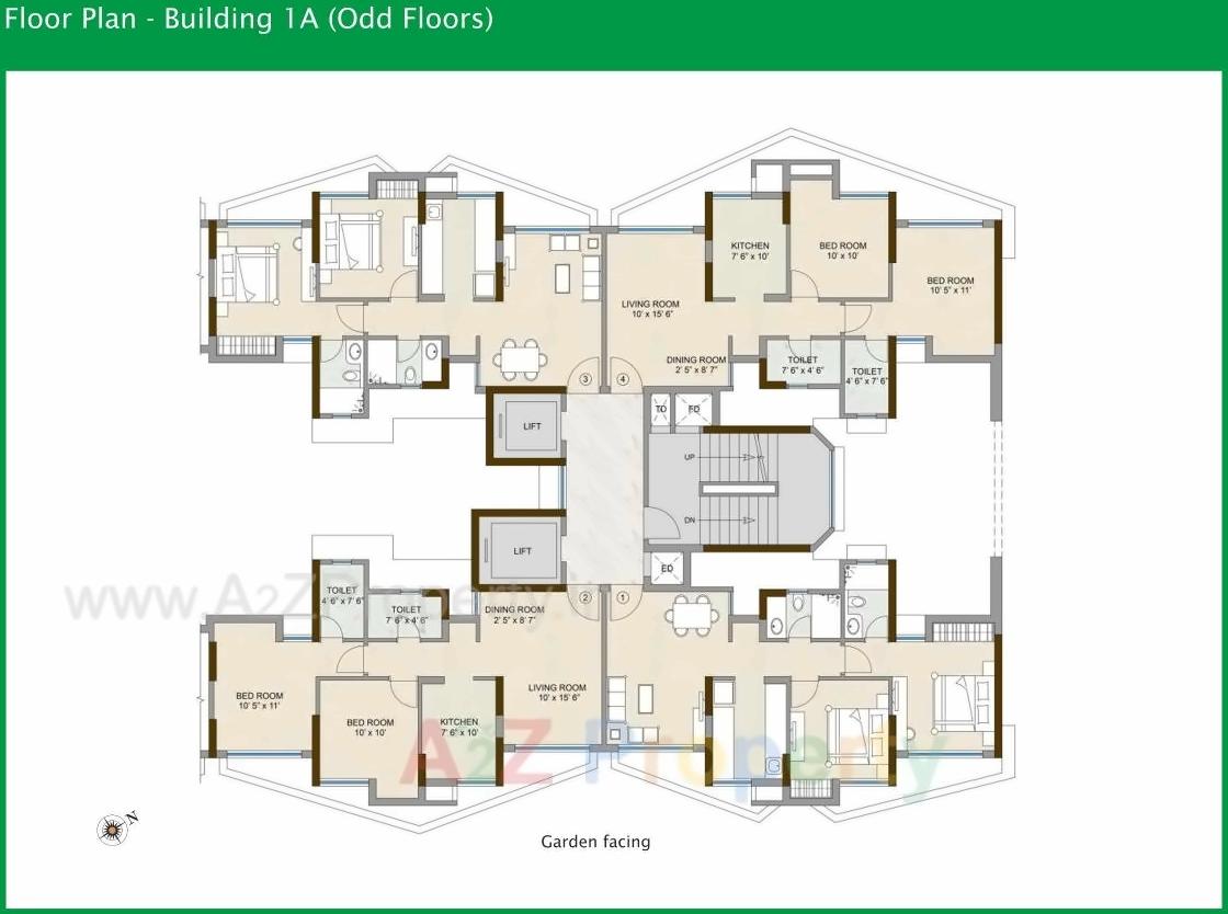 Layout of real estate project Kalpataru Hills    2a located at Thane-m-corp, Thane, Maharashtra