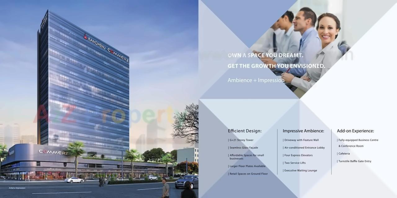 3D Elevation of real estate project Kamdhenu Commerz located at Navi-mumbai-m-corp, Thane, Maharashtra