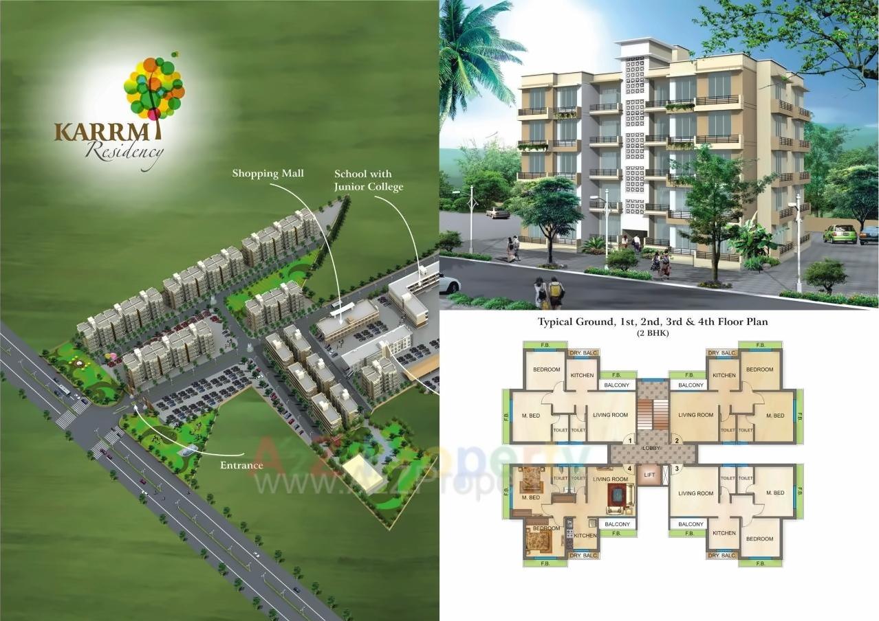 Layout of real estate project Karrm Residency located at -dhasai, Thane, Maharashtra