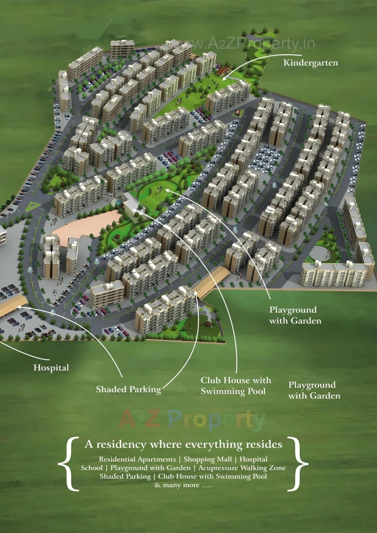 3D Elevation of real estate project Karrm Residency located at -dhasai, Thane, Maharashtra