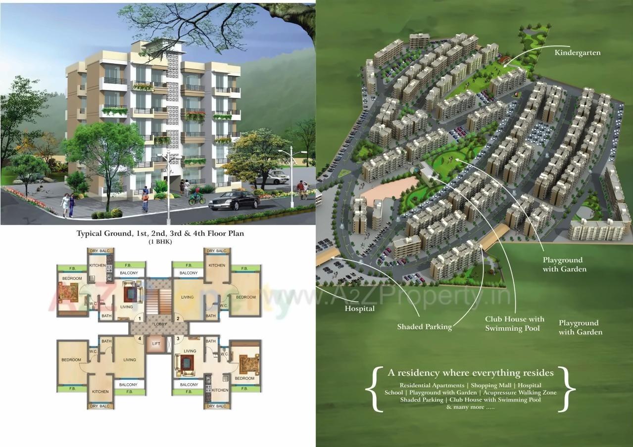 3D Elevation of real estate project Karrm Residency located at -dhasai, Thane, Maharashtra