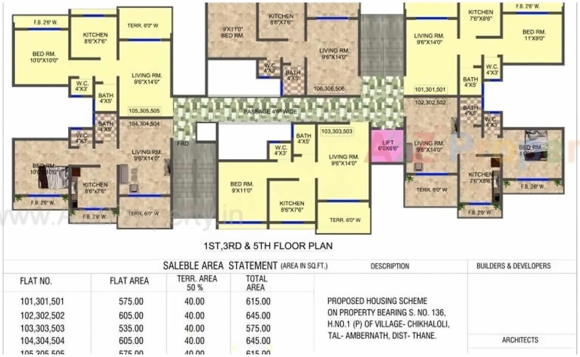 Layout of real estate project Kasturi Exotica located at Ambarnath-r, Thane, Maharashtra