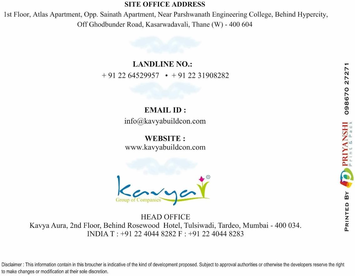  of real estate project Kavya Residency located at Thane-m-corp, Thane, Maharashtra