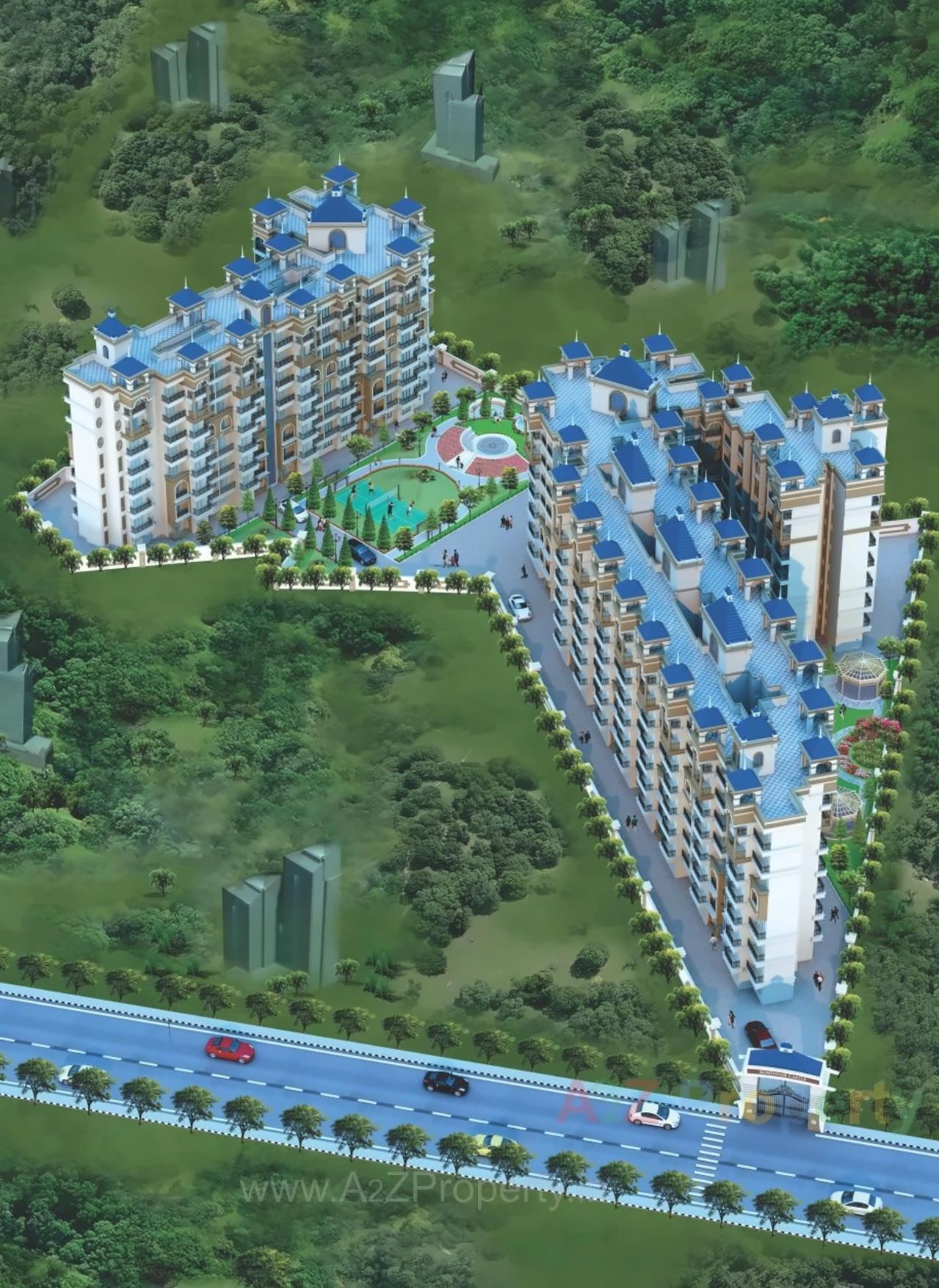 3D Elevation of real estate project Kohinoor Castles located at Ambarnath-r, Thane, Maharashtra