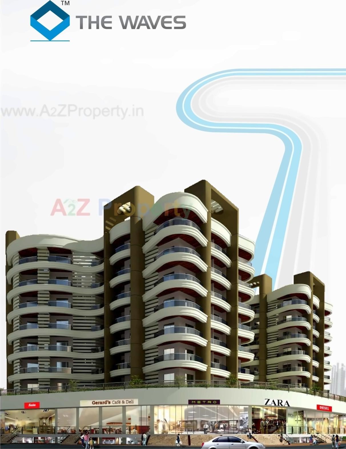 3D Elevation of real estate project Kohinoor Waves located at Ulhasnagar-m-corp, Thane, Maharashtra