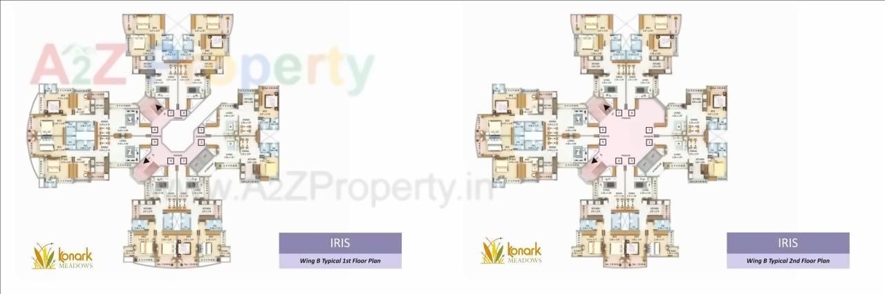 Layout of real estate project Konark Meadows located at Varap, Thane, Maharashtra