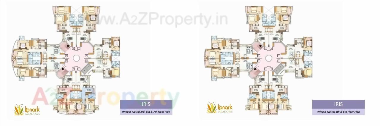 Layout of real estate project Konark Meadows located at Varap, Thane, Maharashtra