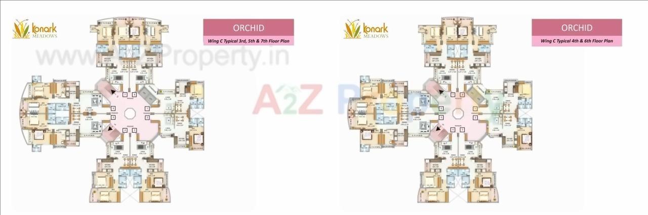 Layout of real estate project Konark Meadows located at Varap, Thane, Maharashtra