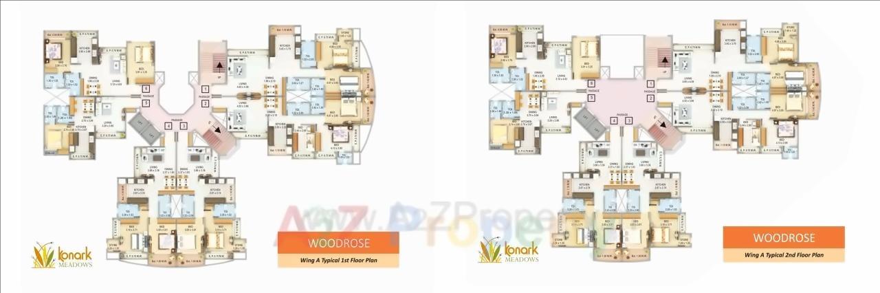 Layout of real estate project Konark Meadows located at Varap, Thane, Maharashtra