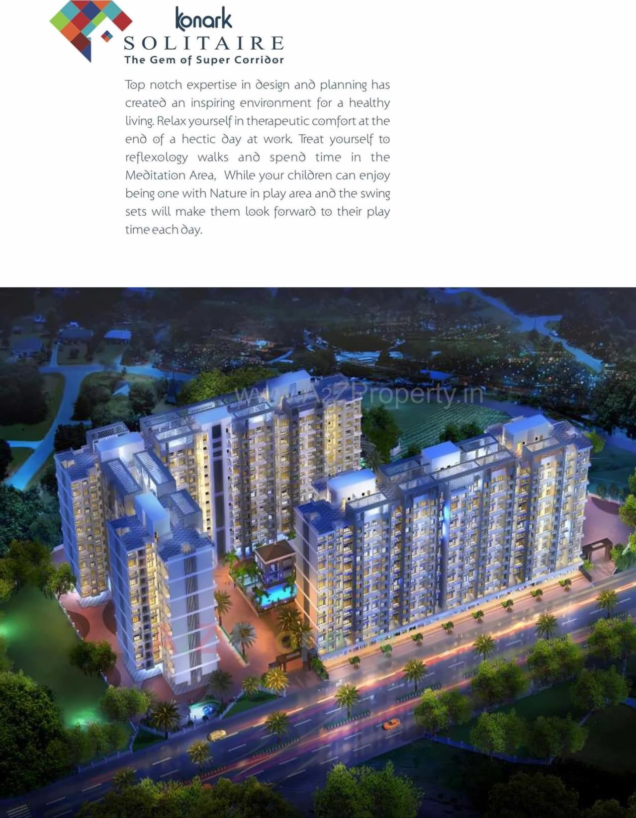 3D Elevation of real estate project Konark Solitaire located at Kalyandombivali-m-corp, Thane, Maharashtra