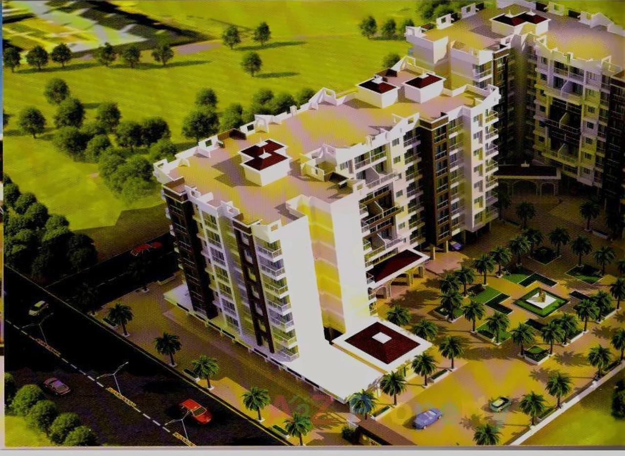 3D Elevation of real estate project Krishna Residency located at Mharal, Thane, Maharashtra