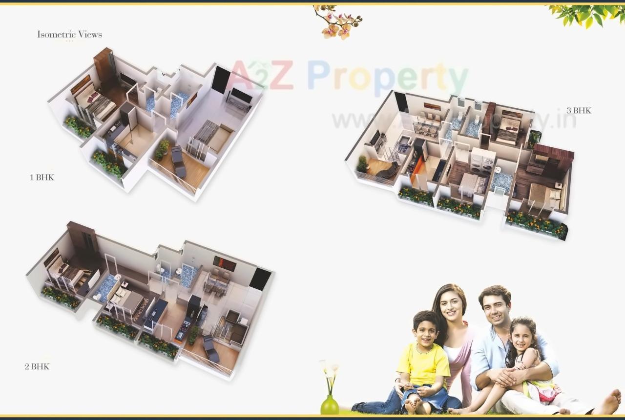 Layout of real estate project Krishna Square located at Netivali, Thane, Maharashtra