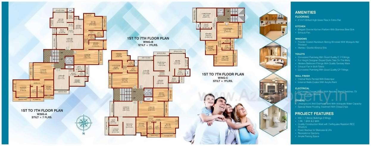 Layout of real estate project Kyraa Park located at Thane-m-corp, Thane, Maharashtra