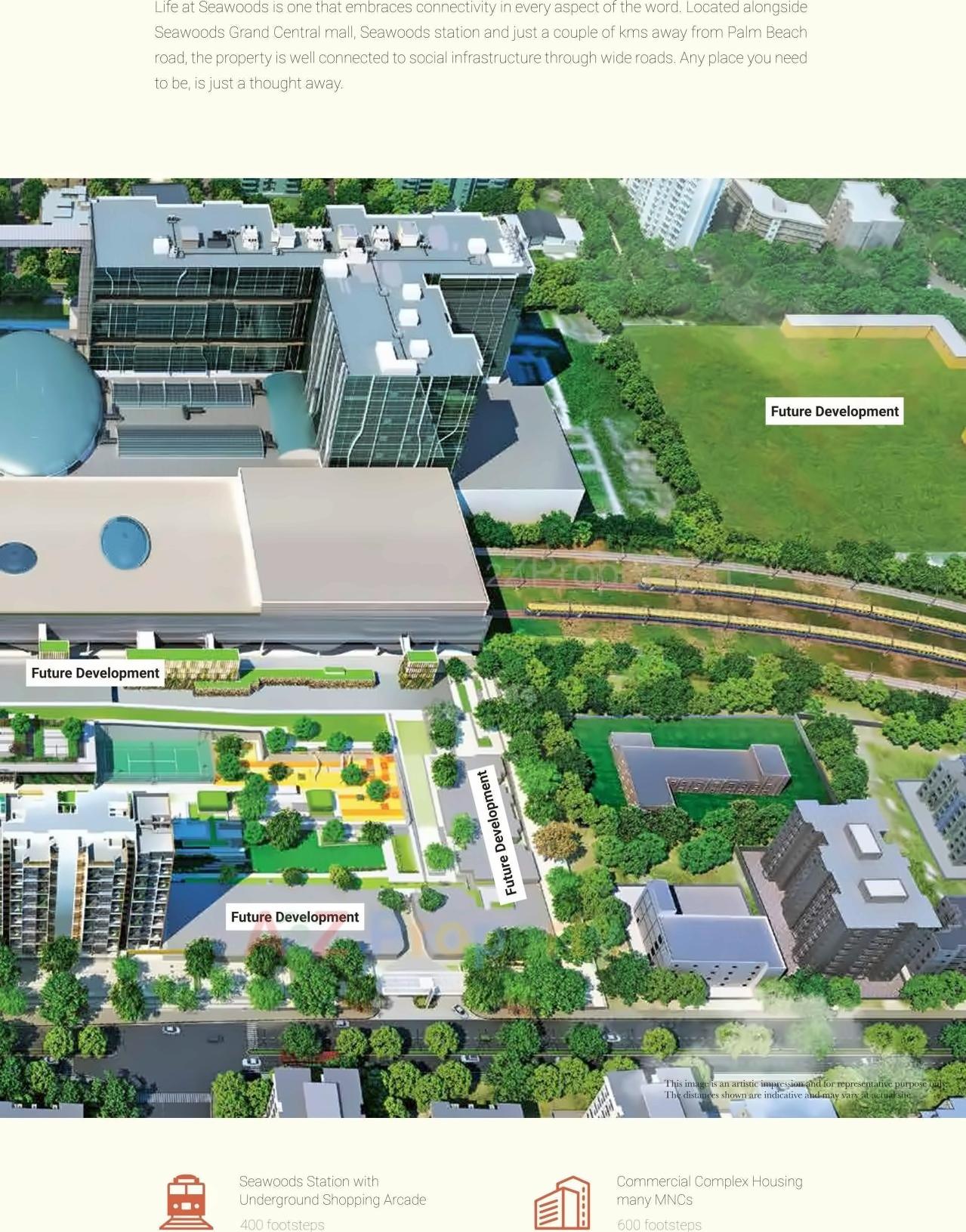 3D Elevation of real estate project L T Seawoods Residences located at Navi-mumbai-m-corp, Thane, Maharashtra