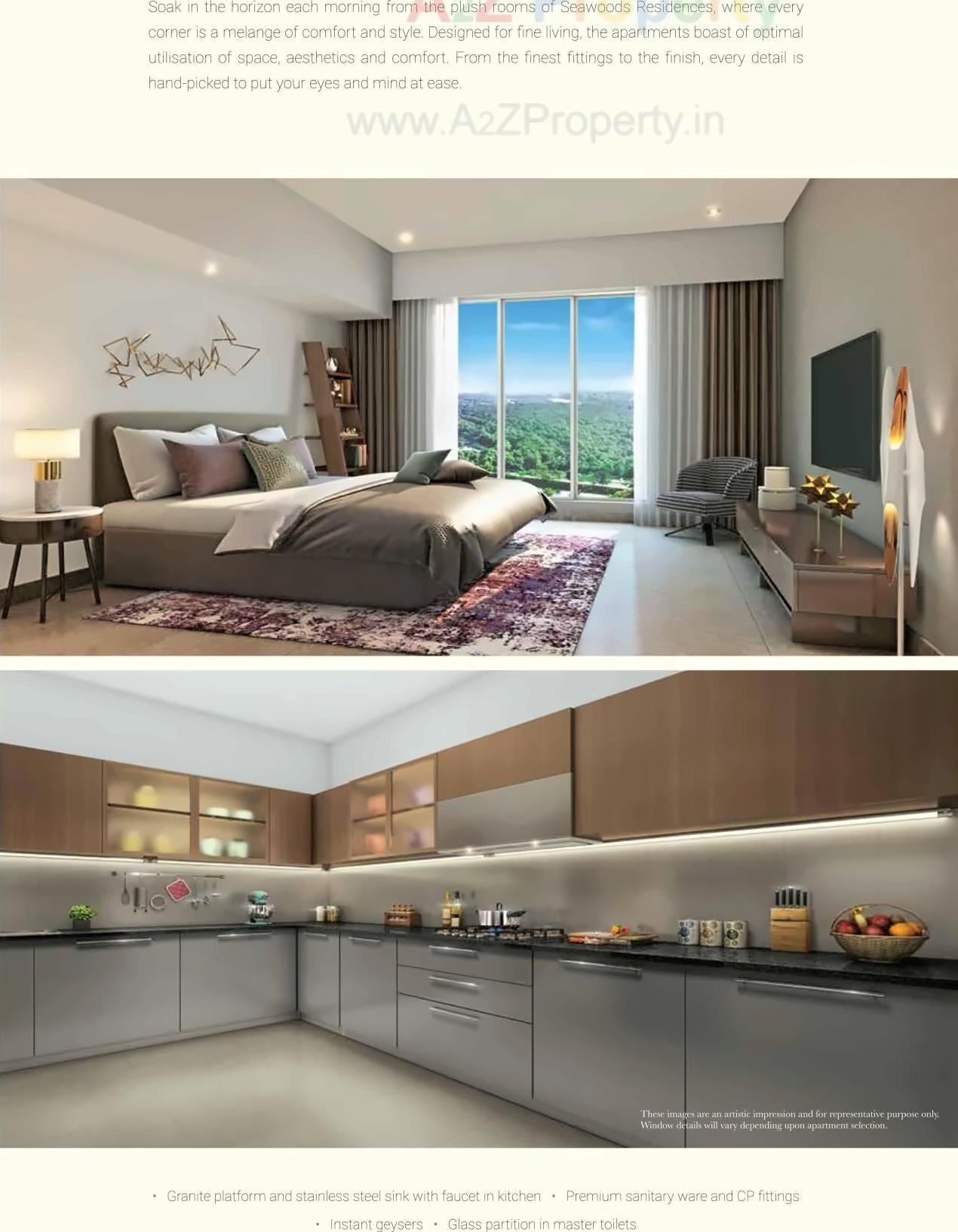 3D Elevation of real estate project L T Seawoods Residences located at Navi-mumbai-m-corp, Thane, Maharashtra