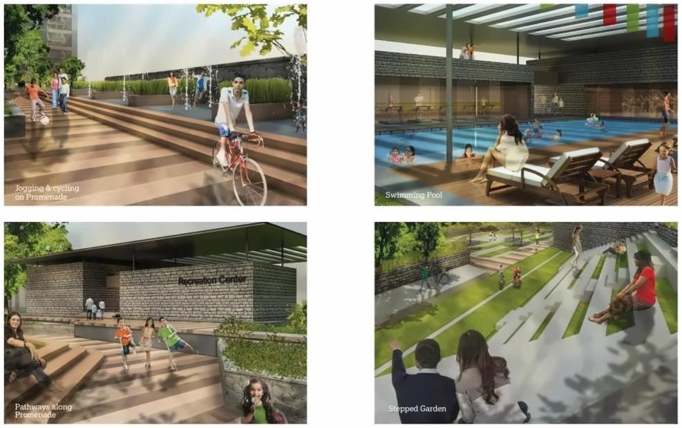 3D Elevation of real estate project La Promenade Baywalk located at Kalyandombivali-m-corp, Thane, Maharashtra