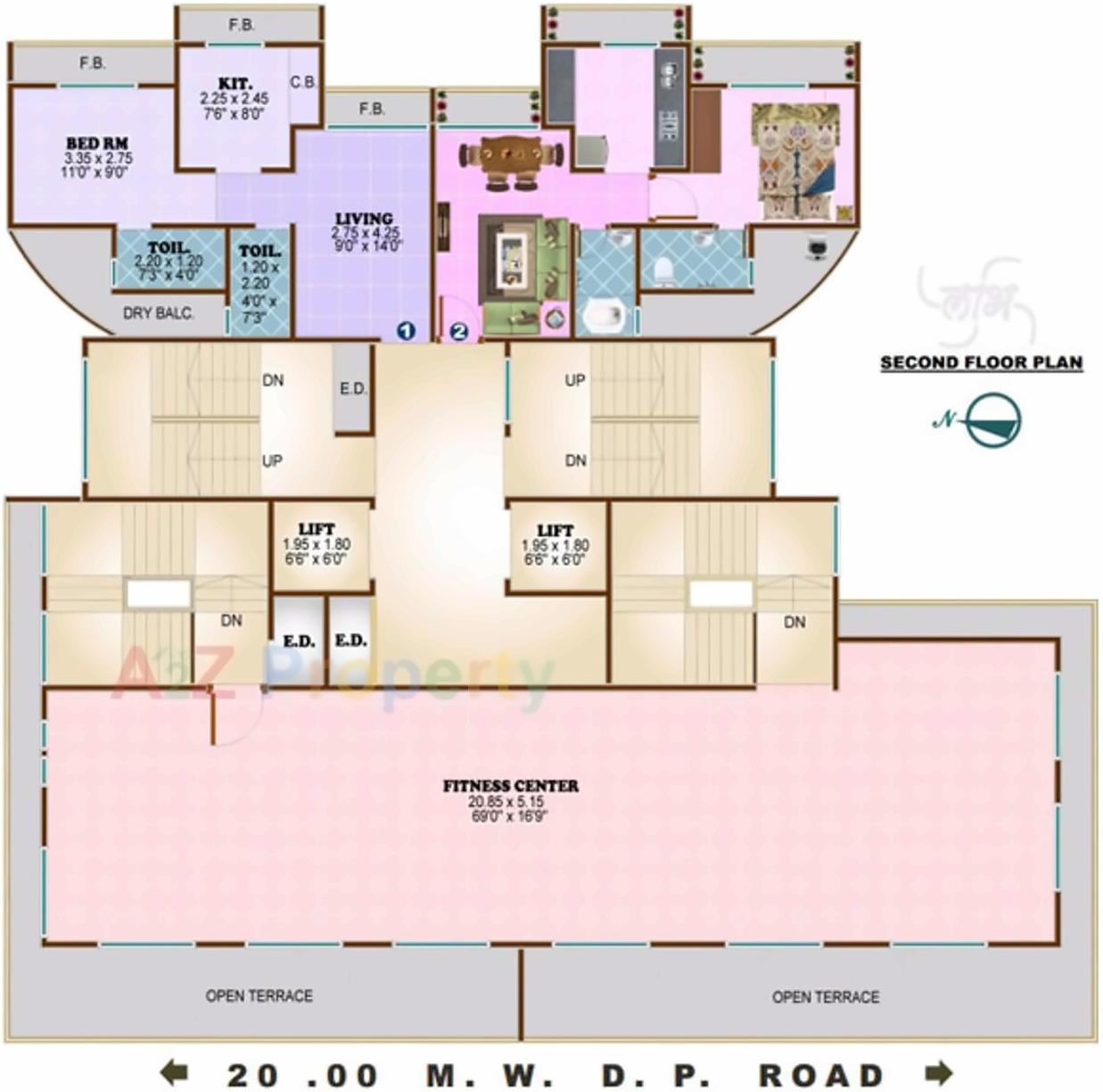 Layout of real estate project Laabh Gloria located at Thane-m-corp, Thane, Maharashtra