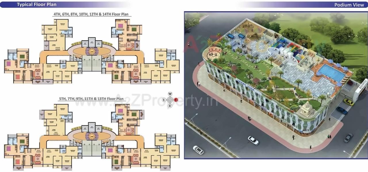 Layout of real estate project Laxmi Icon located at Navi-mumbai-m-corp, Thane, Maharashtra