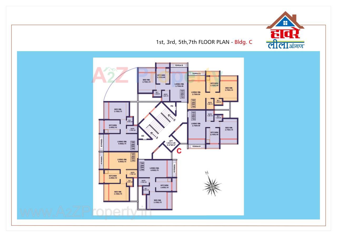 Layout of real estate project Leelaangan located at Badlapur-m-cl, Thane, Maharashtra