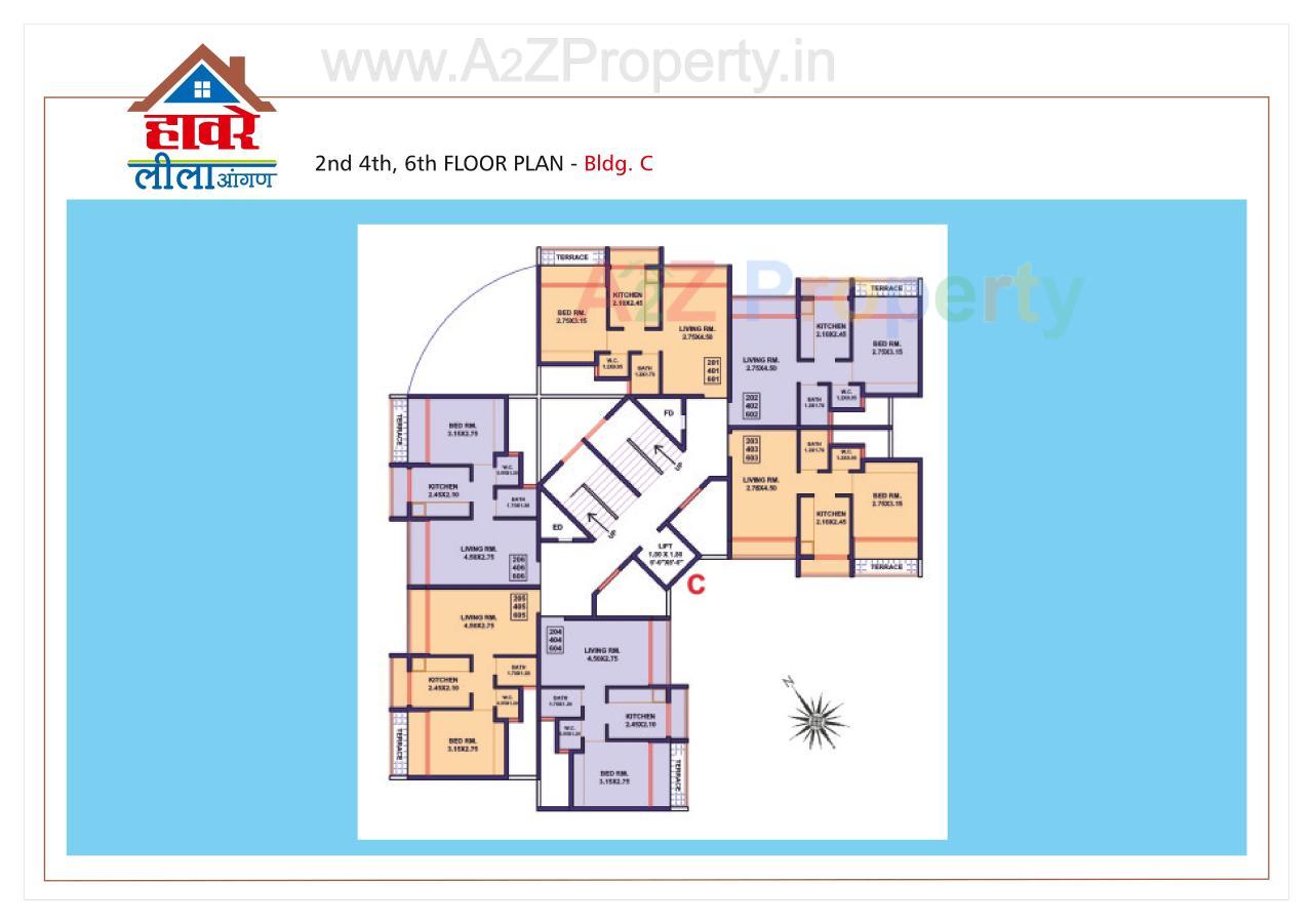 Layout of real estate project Leelaangan located at Badlapur-m-cl, Thane, Maharashtra