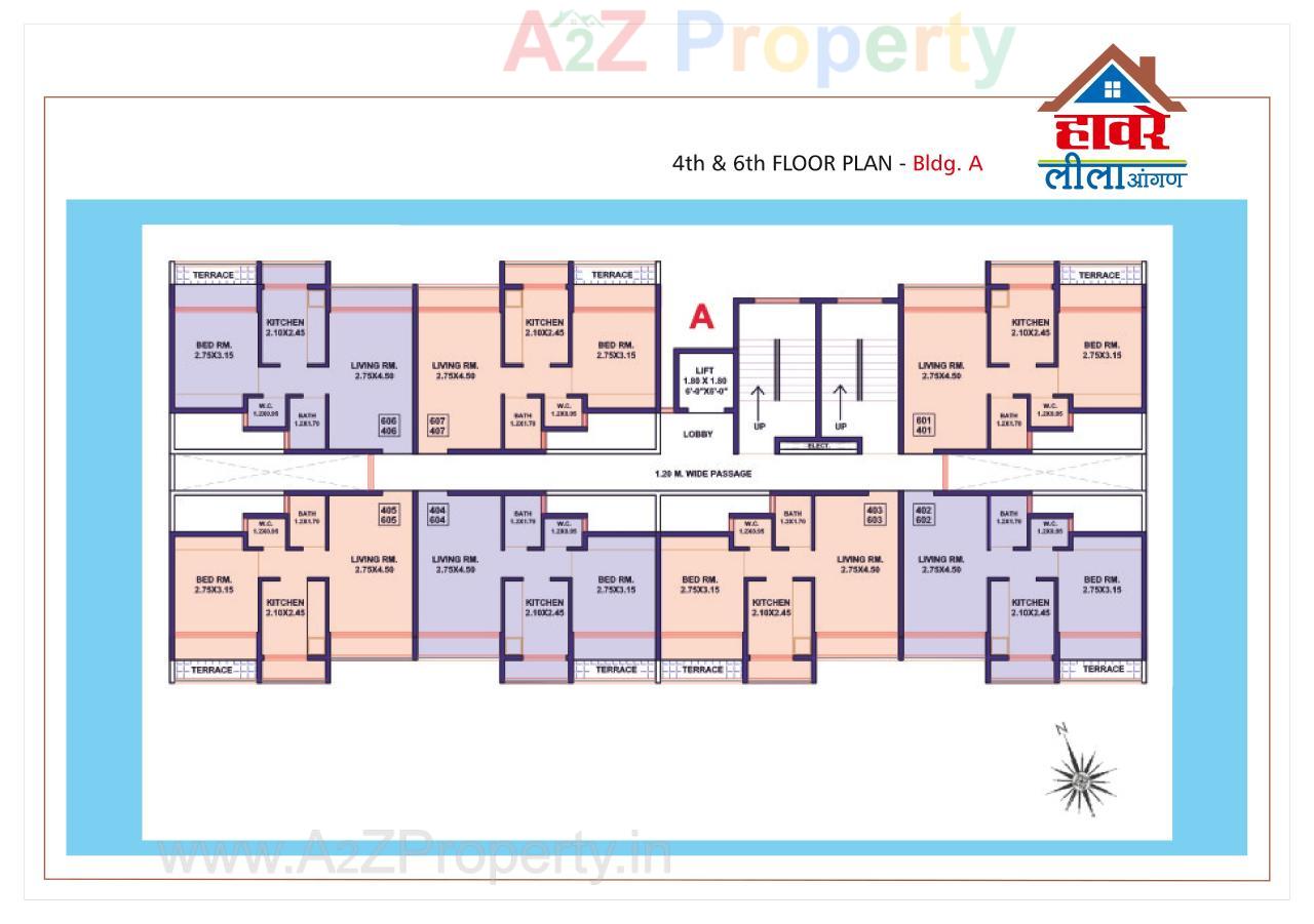 Layout of real estate project Leelaangan located at Badlapur-m-cl, Thane, Maharashtra