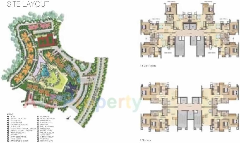 Layout of real estate project Lodha Splendora Platino E To G , Vivant A To located at Thane-m-corp, Thane, Maharashtra