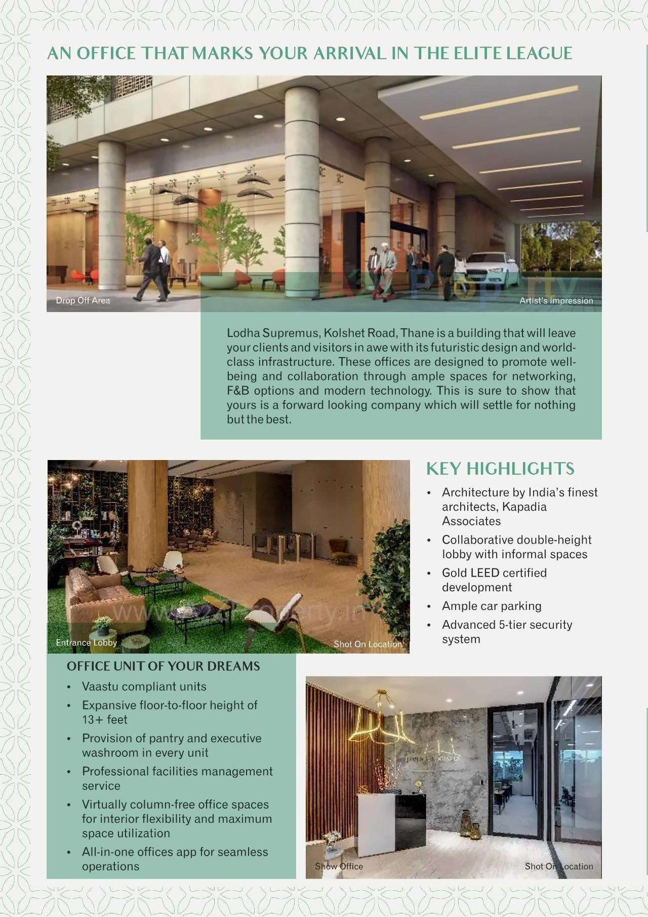  of real estate project Lodha Supremus   Thane, Kolshet located at Thane-m-corp, Thane, Maharashtra