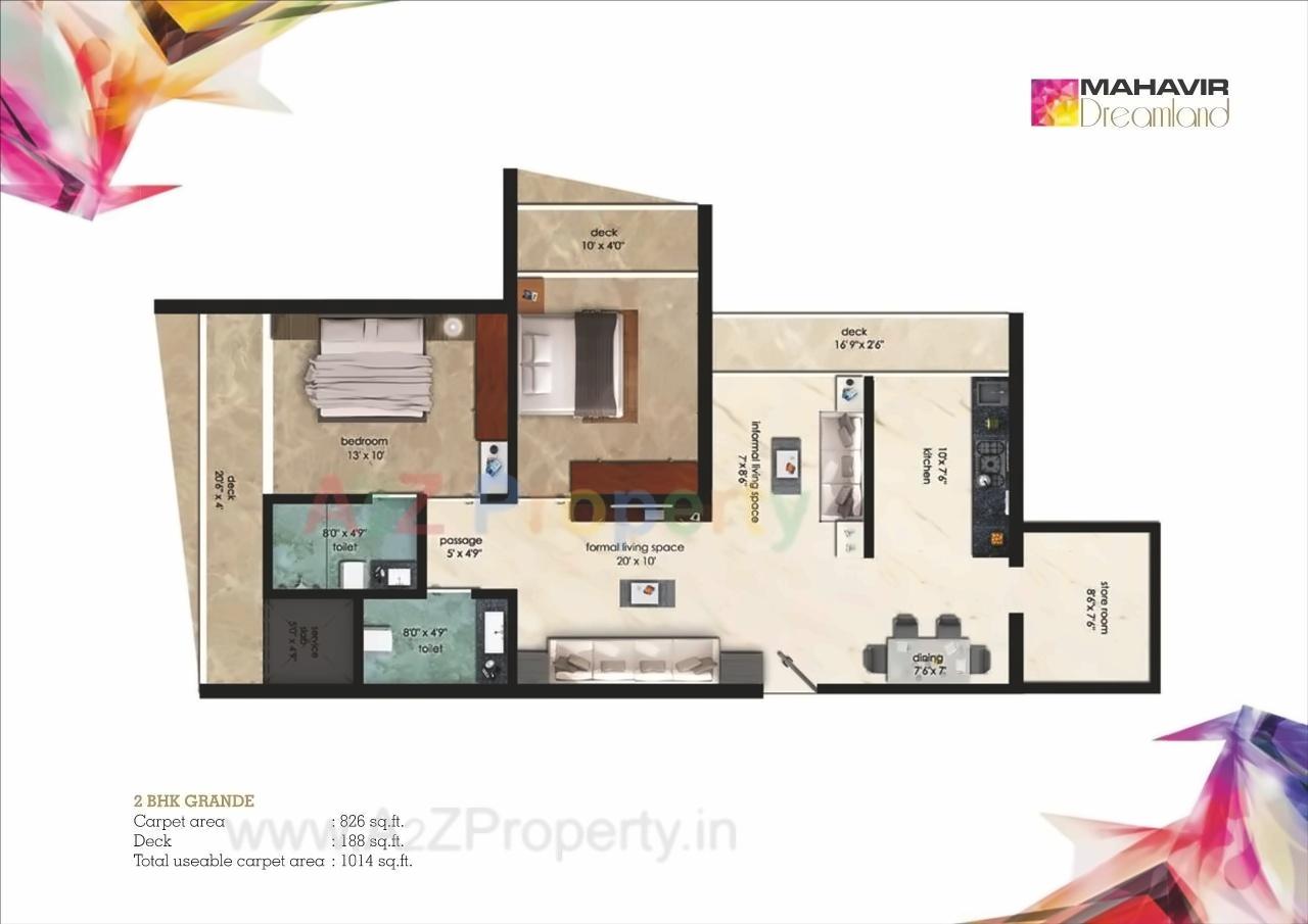 Layout of real estate project Mahavir Dreamland located at Bhiwandi-m-corp, Thane, Maharashtra