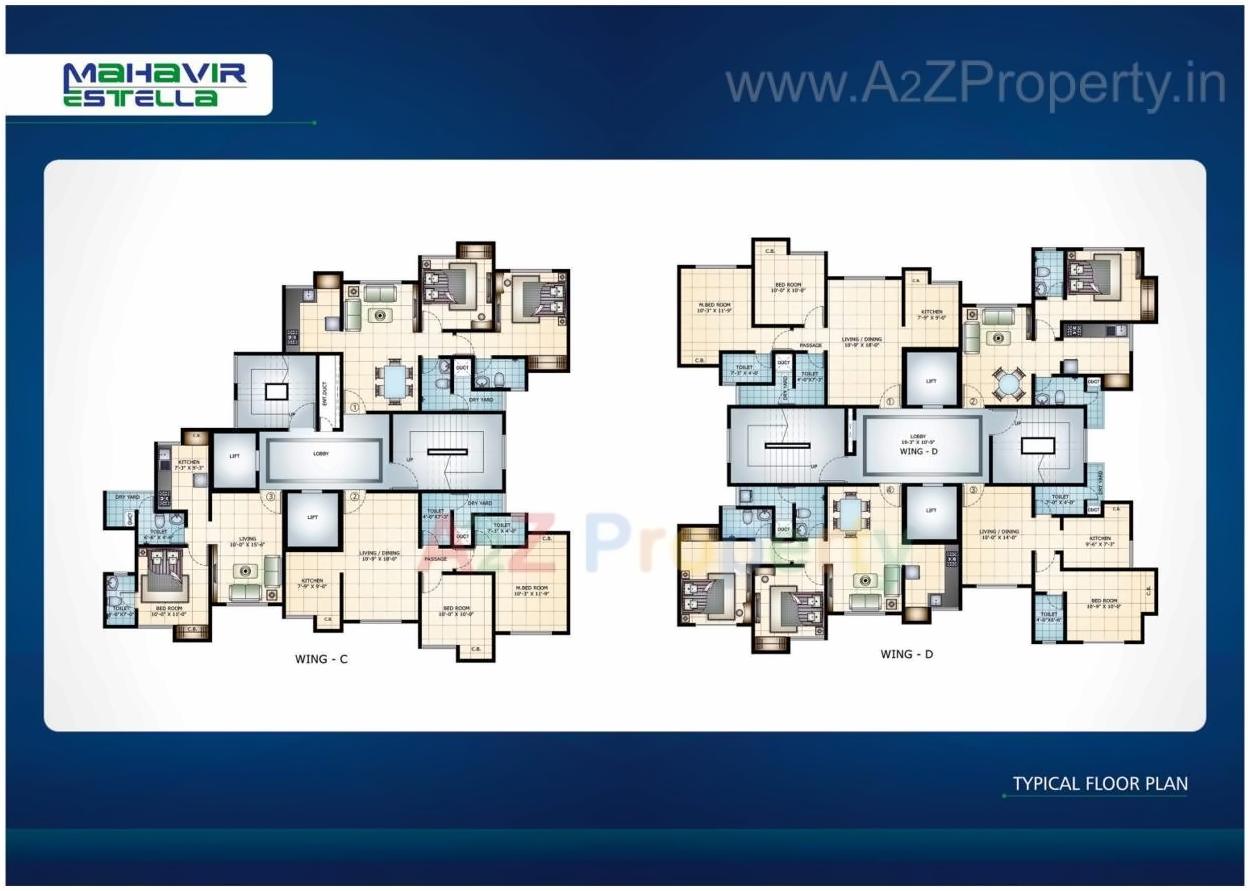 Layout of real estate project Mahavir Estella located at Thane-m-corp, Thane, Maharashtra