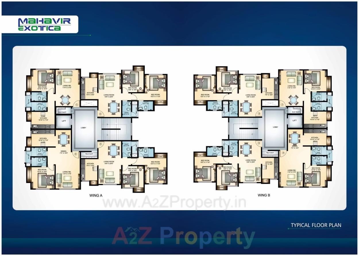 Layout of real estate project Mahavir Estella located at Thane-m-corp, Thane, Maharashtra