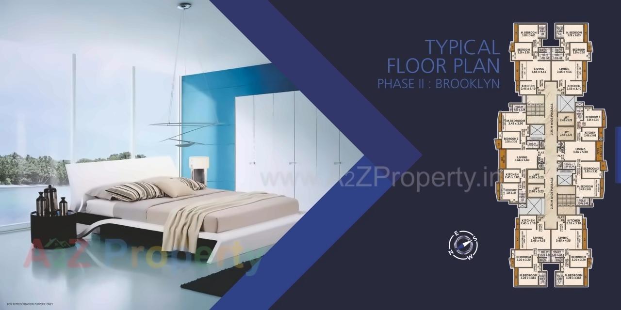 Layout of real estate project Manhattan located at Thane-m-corp, Thane, Maharashtra