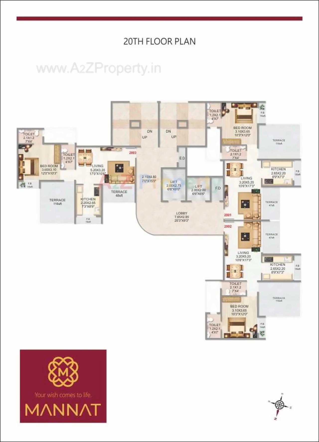 Layout of real estate project Mannat located at Navi-mumbai-m-corp, Thane, Maharashtra