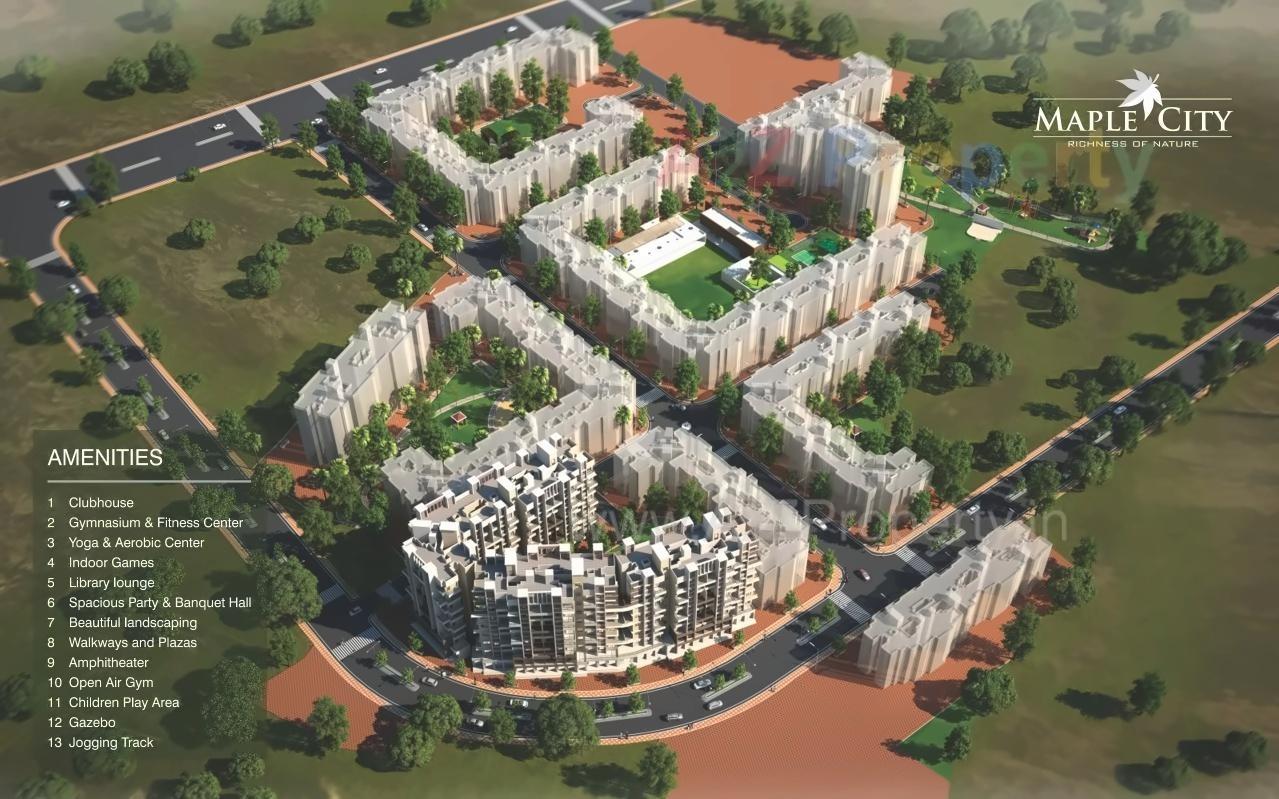 3D Elevation of real estate project Maple City located at Badlapur-m-cl, Thane, Maharashtra