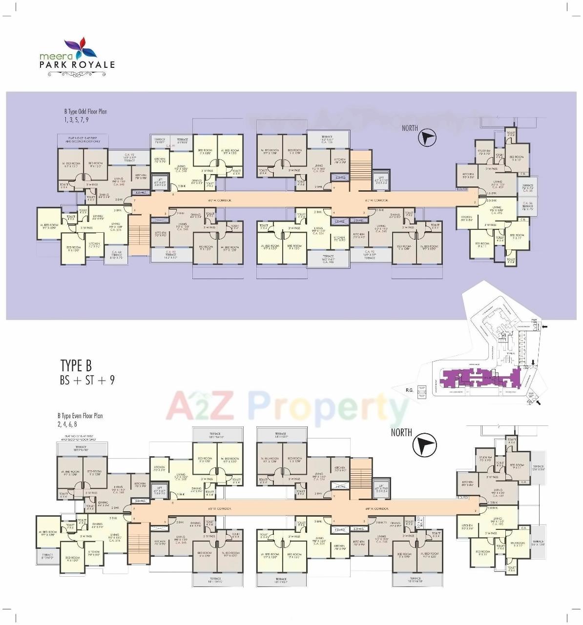 Layout of real estate project Meera Park Royale located at Ambarnathm-cl, Thane, Maharashtra