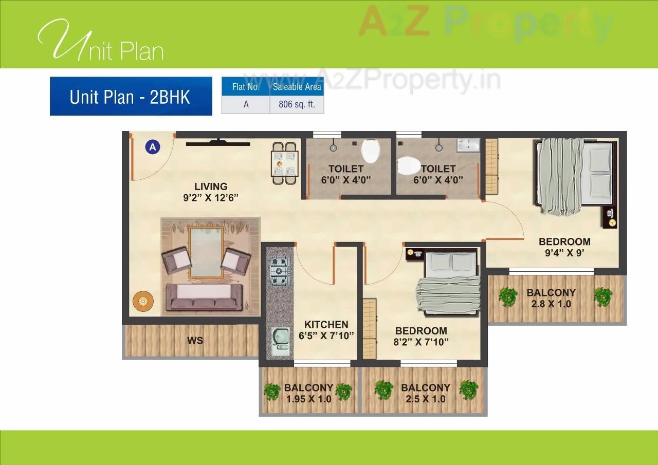 Layout of real estate project Mera Ghar located at Nighu, Thane, Maharashtra
