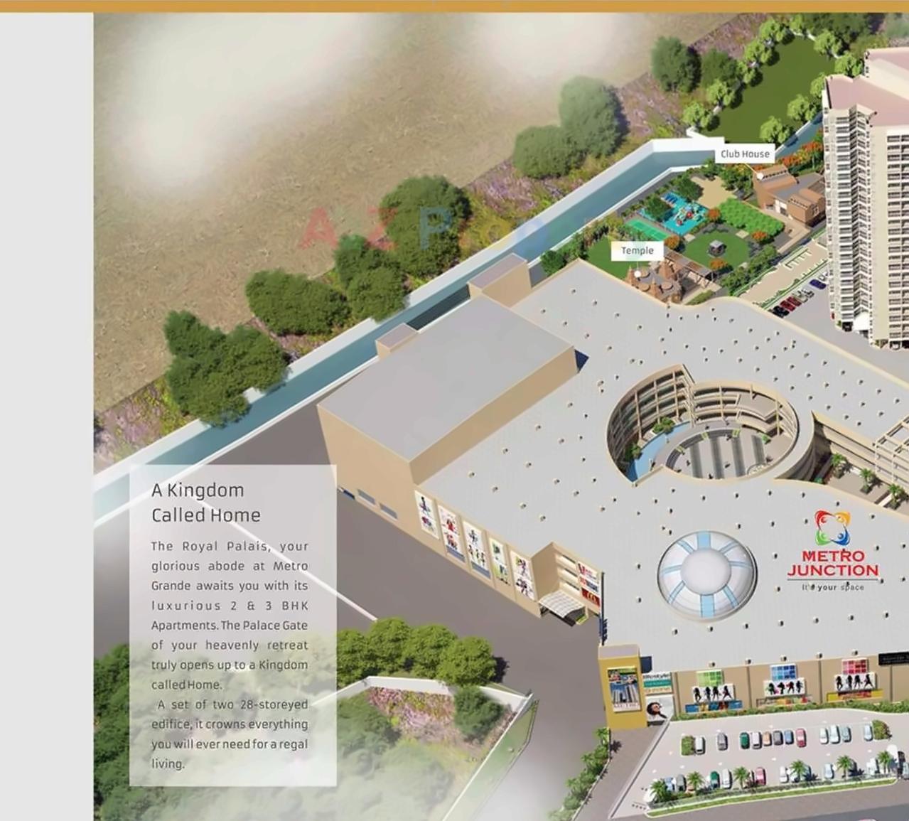 3D Elevation of real estate project Metro Grande Tower located at Netivali, Thane, Maharashtra